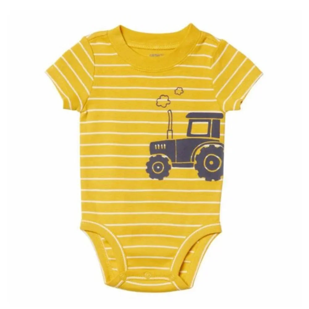 New Carter's Kids Boys 4 Piece Set - Tractor Print - 12 Months